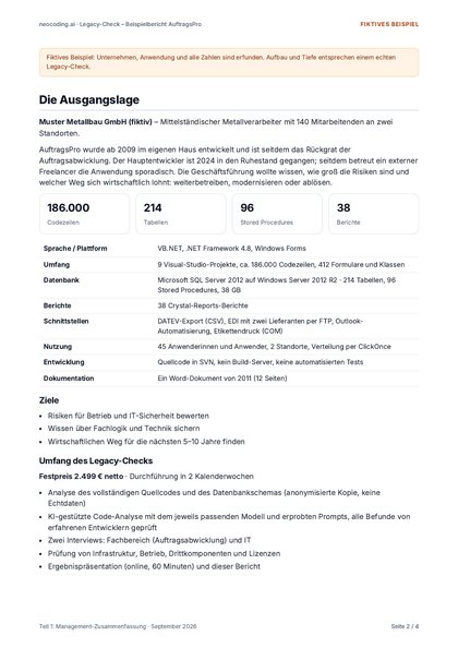 Teil 1: Management-Zusammenfassung, Seite 2