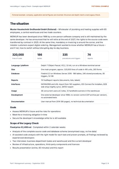 Part 1: Management summary, Page 2